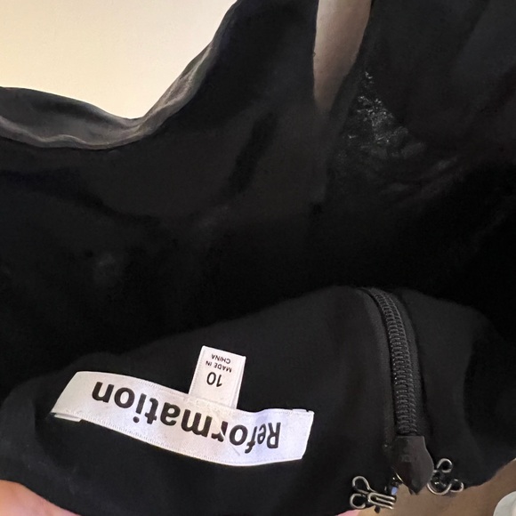 Reformation Black Ocean Dress Mini - 10 - Picture 9 of 12